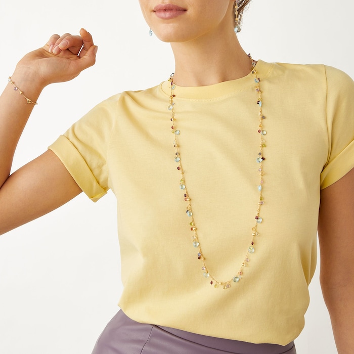 Marco Bicego 18K Yellow Gold Paradise Mixed Gemstone Necklace