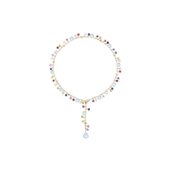 Marco Bicego 18K Yellow Gold Paradise 0.01ctw Diamond Mixed Gemstone Necklace Marco Bicego 18K Yellow Gold Paradise 0.01ctw Diamond Mixed Gemstone Necklace
