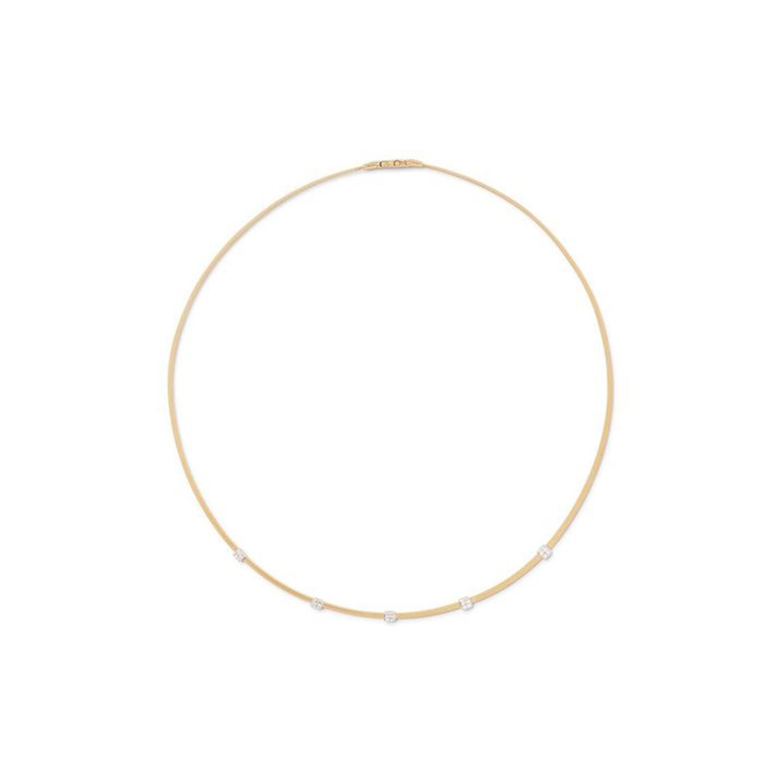 Marco Bicego 18K Yellow Gold Masai 0.15ctw 5 Diamond Station Necklace