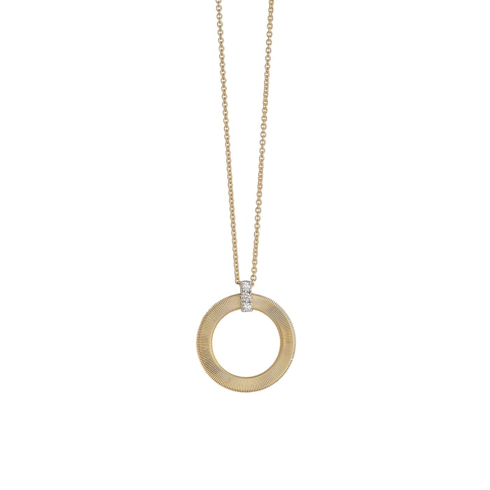 Marco Bicego 18K Yellow Gold Masai 0.09ctw Diamond Circle Necklace