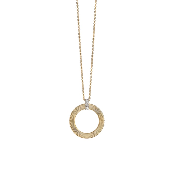 Marco Bicego 18K Yellow Gold Masai 0.09ctw Diamond Circle Necklace