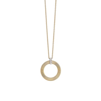 Marco Bicego 18K Yellow Gold Masai 0.09ctw Diamond Circle Necklace