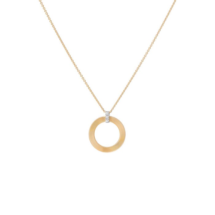 Marco Bicego 18K Yellow Gold Masai 0.09ctw Diamond Circle Necklace