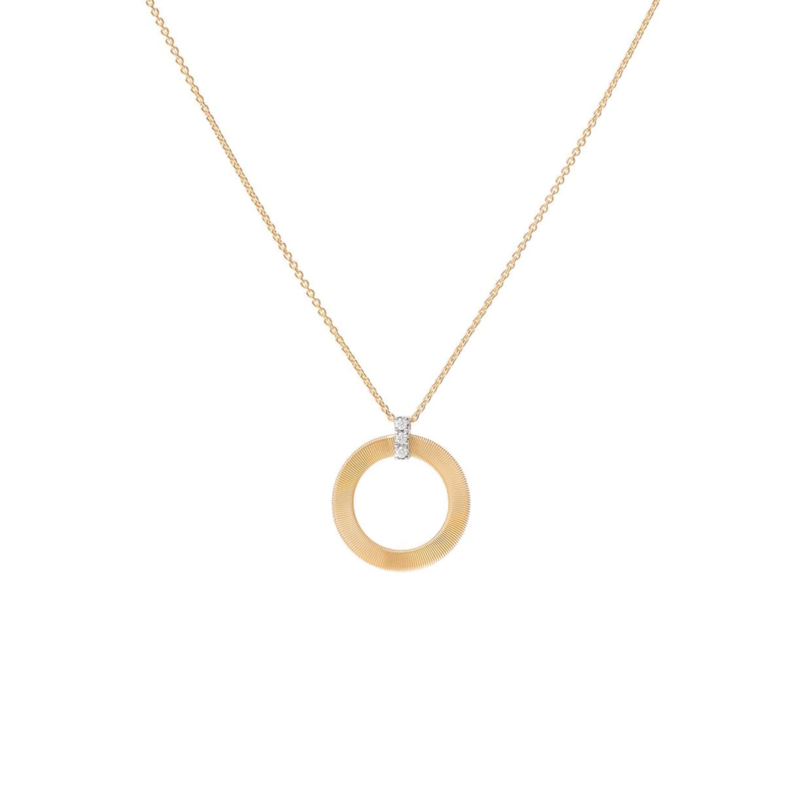 Marco Bicego 18K Yellow Gold Masai 0.09ctw Diamond Circle Necklace