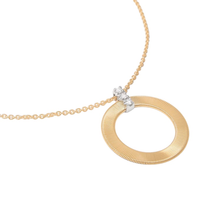 Marco Bicego 18K Yellow Gold Masai 0.09ctw Diamond Circle Necklace