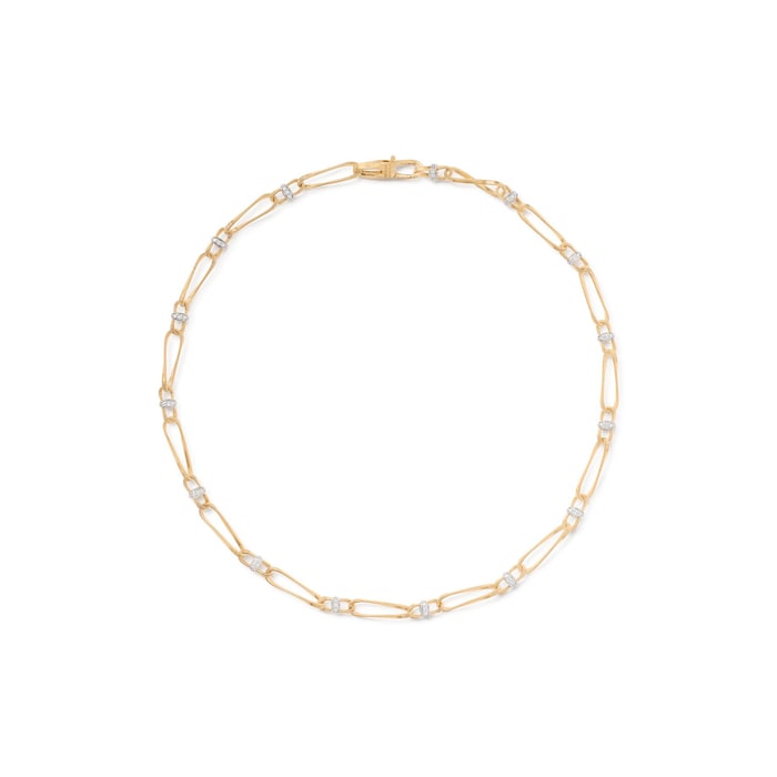 Marco Bicego 18K Yellow Gold Marrakech Onde 0.75ctw Diamond Link Necklace