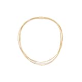Marco Bicego 18K Yellow Gold Marrakech 0.32ctw Diamond 3 Row Necklace