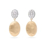 Marco Bicego 18K Yellow Gold Siviglia 0.2ctw Diamond Petal Drop Earrings