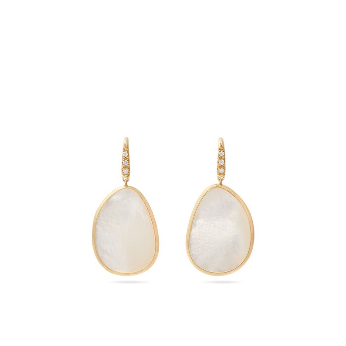 Marco Bicego 18K Yellow Gold 0.05ctw Diamond & Mother Of Pearl Drop Earrings