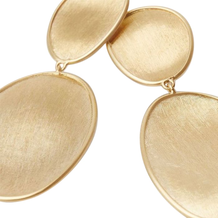 Marco Bicego 18K Yellow Gold Lunaria 2 Drop Petal Earrings