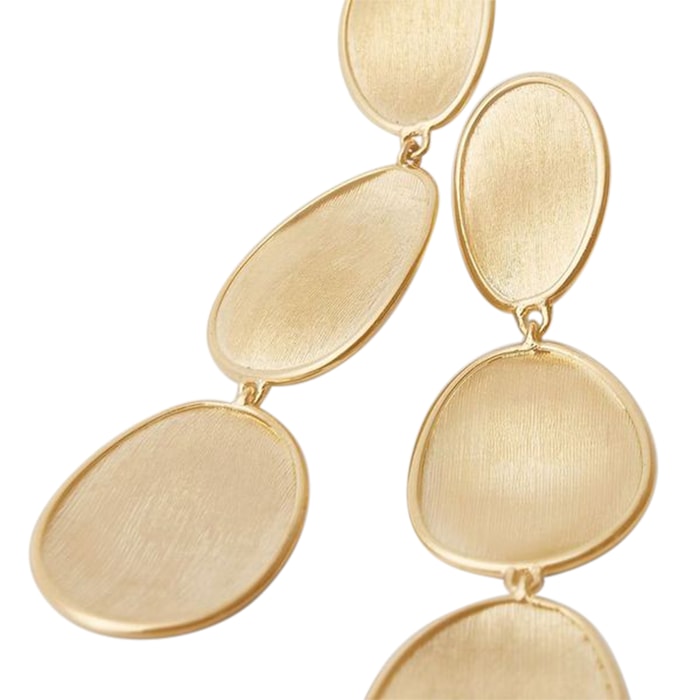 Marco Bicego 18K Yellow Gold Lunaria 3 Drop Petal Earrings