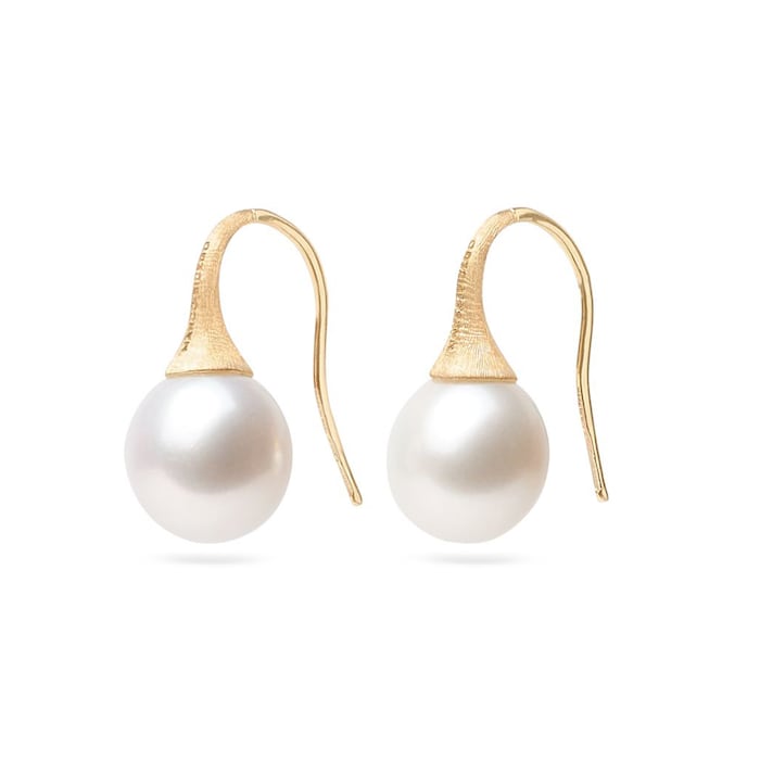 Marco Bicego 18K Yellow Gold Africa Mother Of Pearl Boule Earrings