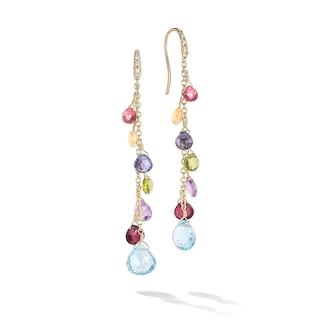 Marco Bicego 18K Yellow Gold Paradise 0.05ctw Mixed Gemstone Drop Earrings