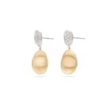 Marco Bicego 18K Yellow Gold Lunaria 0.18ctw Diamond Petal Drop Earrings