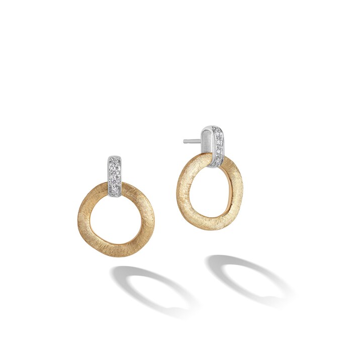 Marco Bicego 18K Yellow Gold Jaipur 0.08ctw Diamond Circular Drop Earrings