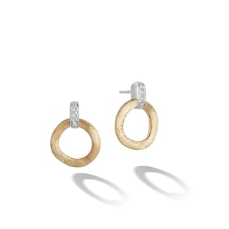 Marco Bicego 18K Yellow Gold Jaipur 0.08ctw Diamond Circular Drop Earrings Marco Bicego 18K Yellow Gold Jaipur 0.08ctw Diamond Circular Drop Earrings