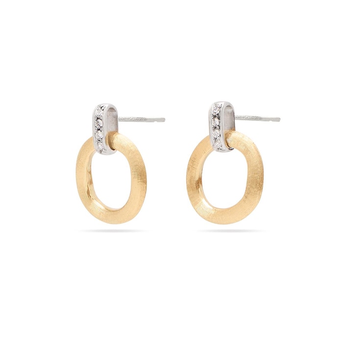 Marco Bicego 18K Yellow Gold Jaipur 0.08ctw Diamond Circular Drop Earrings