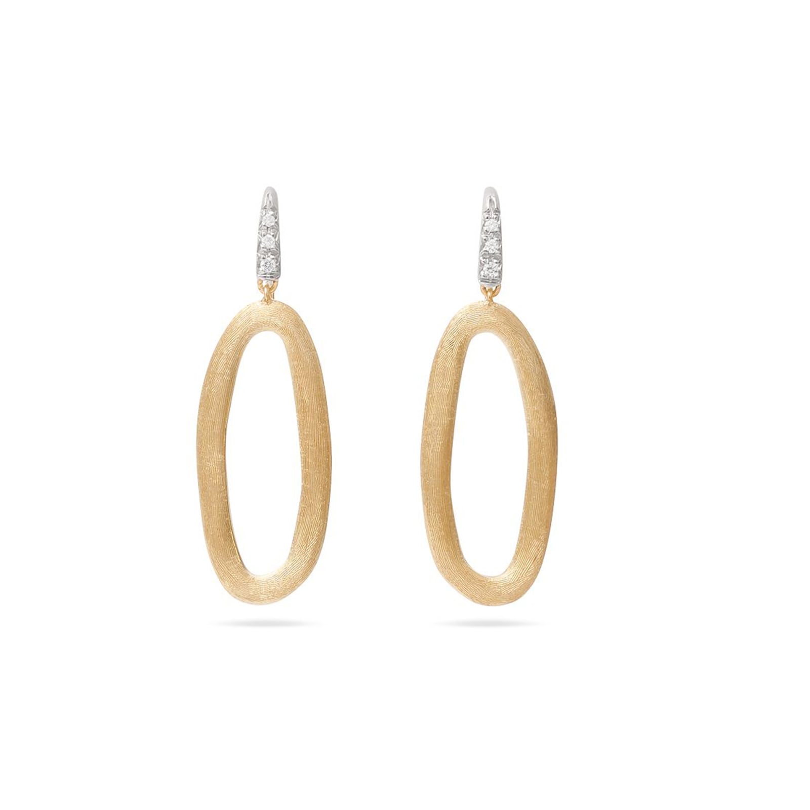 Marco Bicego 18K Yellow Gold Jaipur 0.05ctw Diamond Drop Earrings Marco Bicego 18K Yellow Gold Jaipur 0.05ctw Diamond Drop Earrings