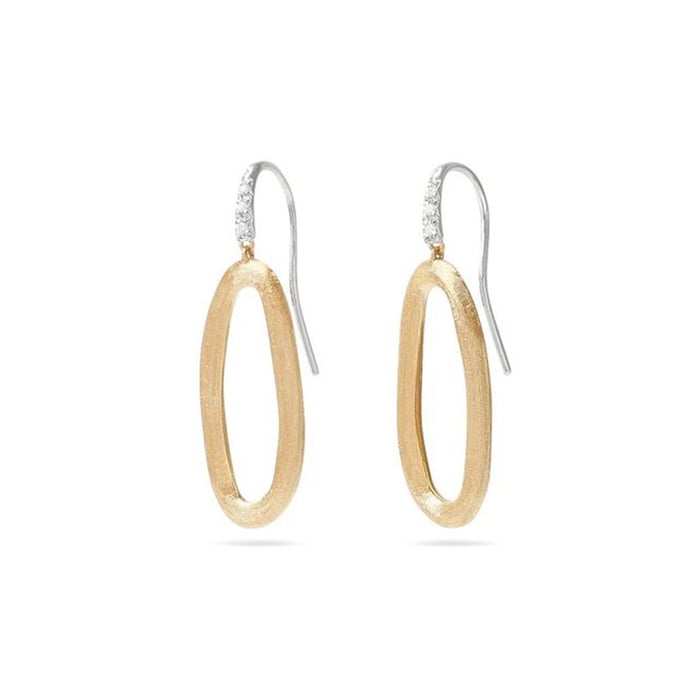 Marco Bicego 18K Yellow Gold Jaipur 0.05ctw Diamond Drop Earrings