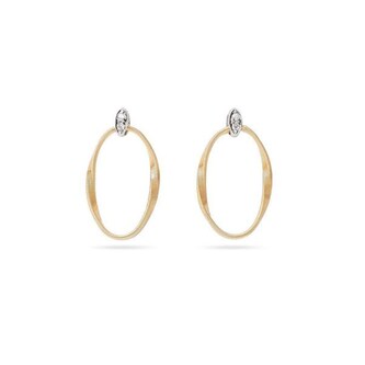 Marco Bicego 18K Yellow Gold Marrakech Onde 0.03ctw Diamond Drop Earrings