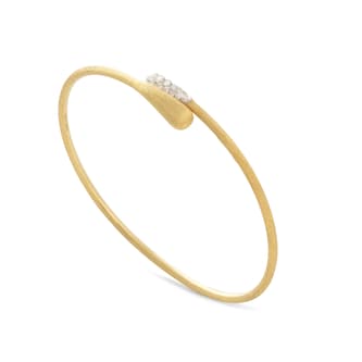 Marco Bicego 18K Yellow Gold Lucia 0.15ctw Diamond Bypass Bangle