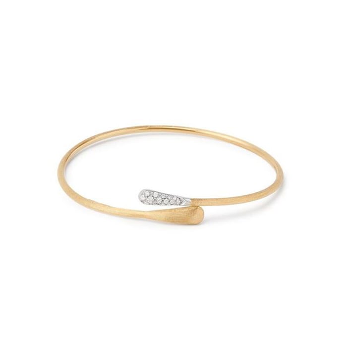 Marco Bicego 18K Yellow Gold Lucia 0.15ctw Diamond Bypass Bangle