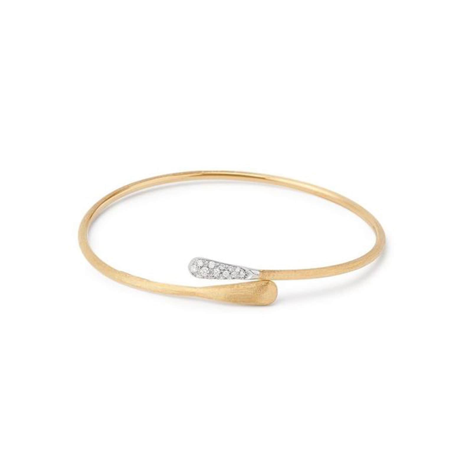 Marco Bicego 18K Yellow Gold Lucia 0.15ctw Diamond Bypass Bangle Marco Bicego 18K Yellow Gold Lucia 0.15ctw Diamond Bypass Bangle
