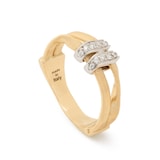 Marco Bicego 18ct Yellow Gold Marrakech Two Strand 0.86ct Diamond Ring