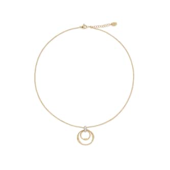Marco Bicego 18ct Yellow Gold Marrakech Double Hoop Diamond Pendant Necklace