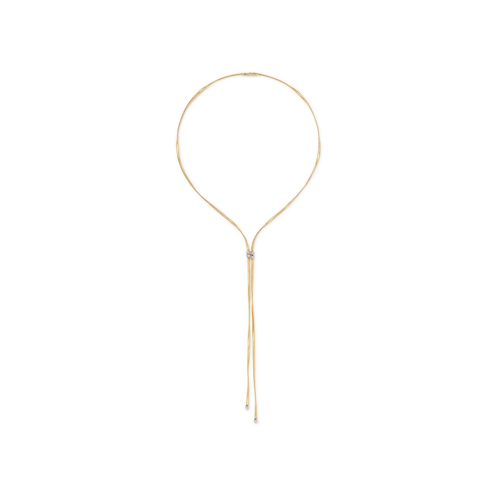 Marco Bicego 18ct Yellow Gold Marrkech Diamond 2 Strand Lariat Necklace Marco Bicego 18ct Yellow Gold Marrkech Diamond 2 Strand Lariat Necklace