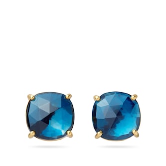 Marco Bicego 18ct Yellow Gold Jaipur Colour London Blue Topaz Stud Earrings Marco Bicego 18ct Yellow Gold Jaipur Colour London Blue Topaz Stud Earrings
