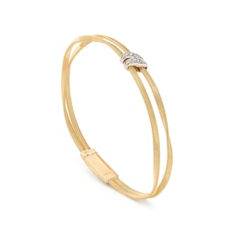 Marco Bicego 18ct Yellow Gold Marrakech Two Strand 0.86ct Diamond Bracelet