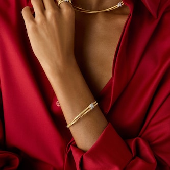 Marco Bicego 18ct Yellow Gold Marrakech Two Strand 0.86ct Diamond Bracelet