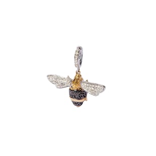 Annoushka Mythology Bee Charm Pendant In 18ct Yellow & White Gold With Diamonds