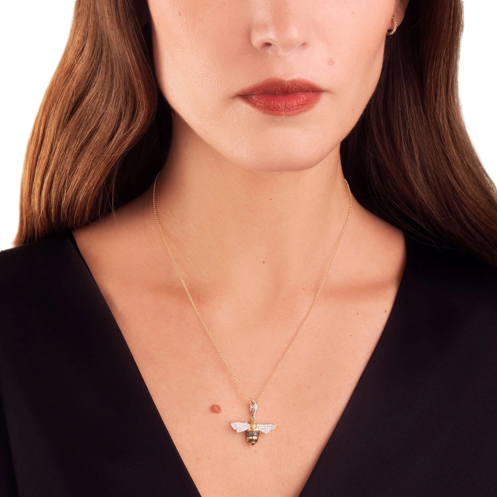 Annoushka Mythology Bee Charm Pendant In 18ct Yellow & White Gold With Diamonds Annoushka Mythology Bee Charm Pendant In 18ct Yellow & White Gold With Diamonds