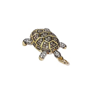Annoushka Mythology Baby Turtle Pendant In 18ct Yellow Gold With Diamonds