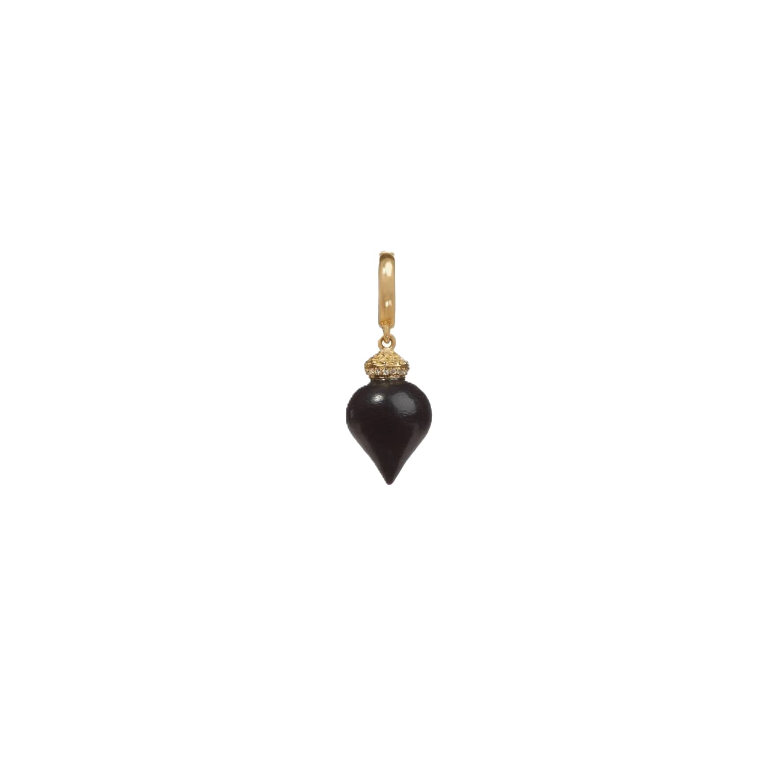 Annoushka Touch Wood Charm Pendant In 18ct Yellow Gold With Ebony And Diamonds Annoushka Touch Wood Charm Pendant In 18ct Yellow Gold With Ebony And Diamonds