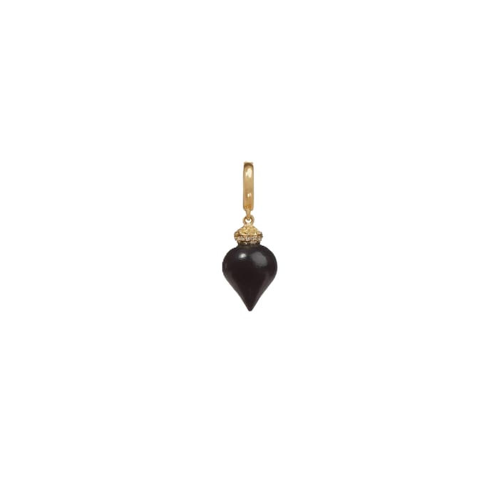 Annoushka Touch Wood Charm Pendant In 18ct Yellow Gold With Ebony And Diamonds