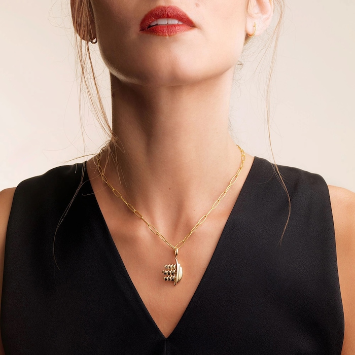 Annoushka Annoushka x The Vampire's Wife Ship Charm Pendant In 18ct Yellow Gold
