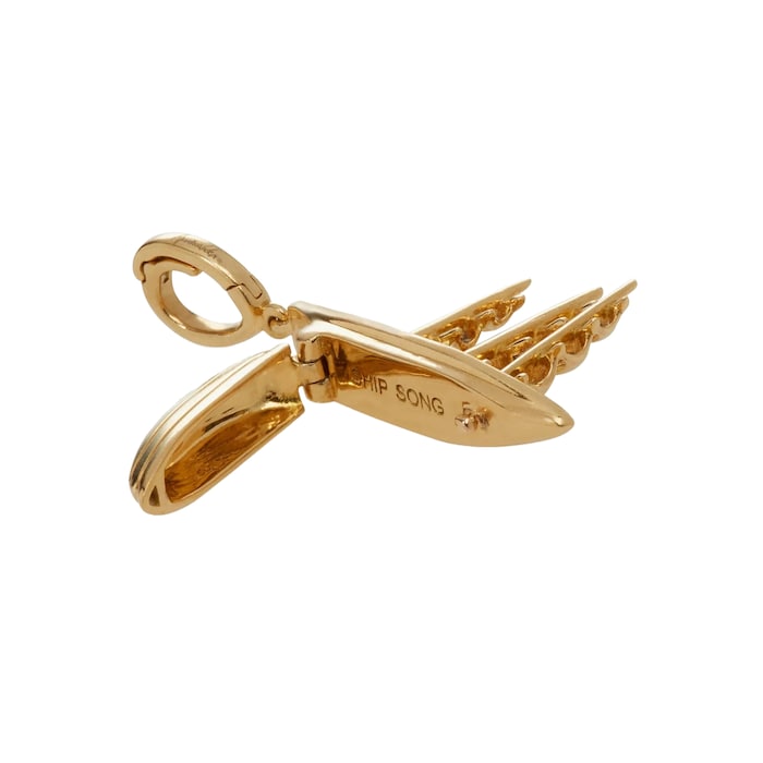 Annoushka Annoushka x The Vampire's Wife Ship Charm Pendant In 18ct Yellow Gold