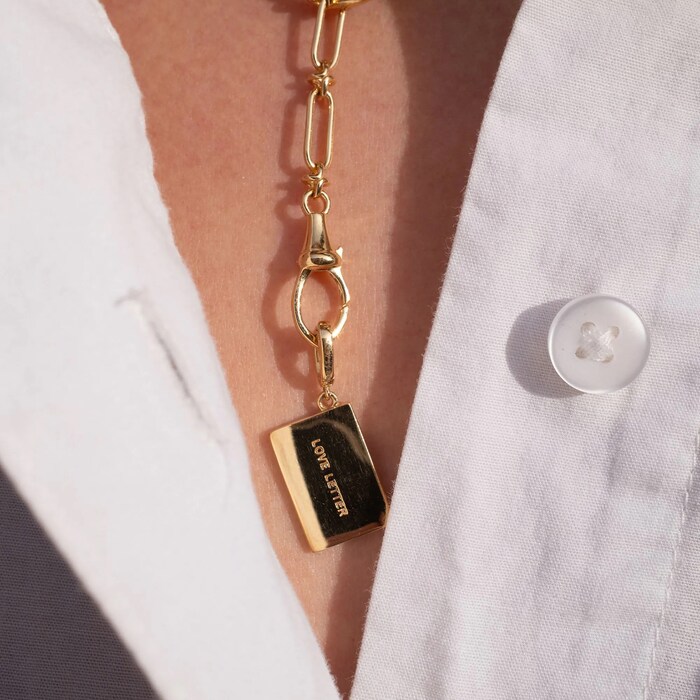 Annoushka Annoushka x The Vampire's Wife Letter Charm Pendant In 18ct Yellow Gold