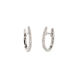 Annoushka Eclipse Fine Hoop Earrings In 18ct White Gold With Diamonds