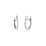 Annoushka Eclipse Fine Hoop Earrings In 18ct White Gold With Diamonds