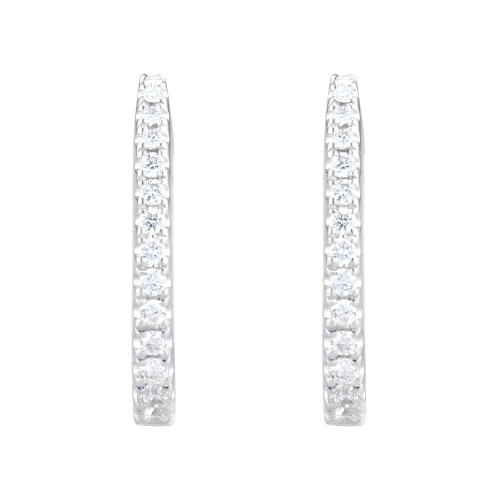 Annoushka Eclipse Fine Hoop Earrings In 18ct White Gold With Diamonds