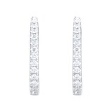 Annoushka Eclipse Fine Hoop Earrings In 18ct White Gold With Diamonds