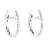 Annoushka Eclipse Fine Hoop Earrings In 18ct White Gold With Diamonds