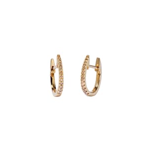 Annoushka Eclipse Fine Hoop Earrings In 18ct Yellow Gold With Diamonds