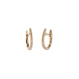 Annoushka Eclipse Fine Hoop Earrings In 18ct Yellow Gold With Diamonds