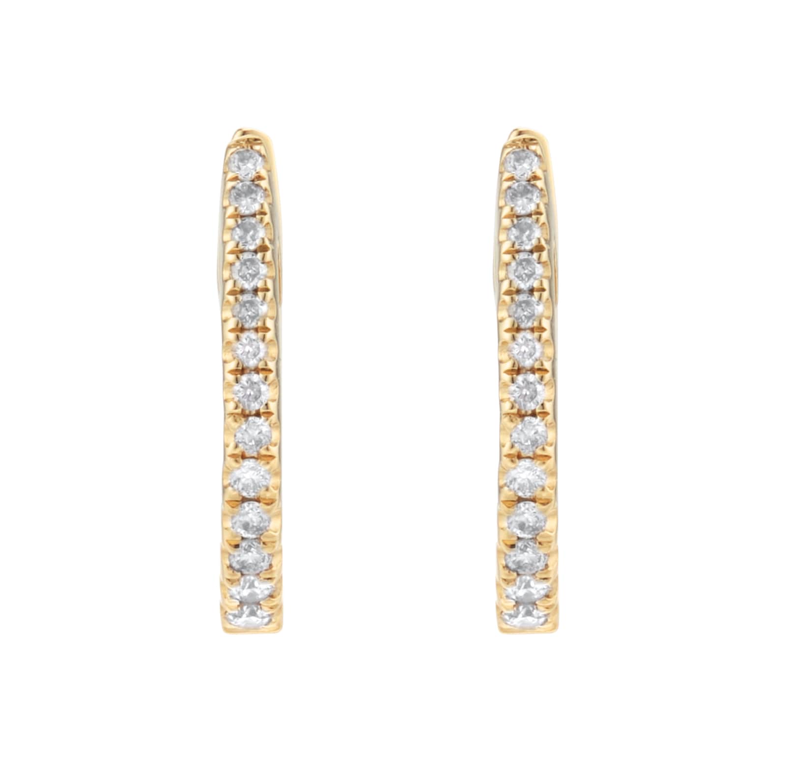 Annoushka Eclipse Fine Hoop Earrings In 18ct Yellow Gold With Diamonds
