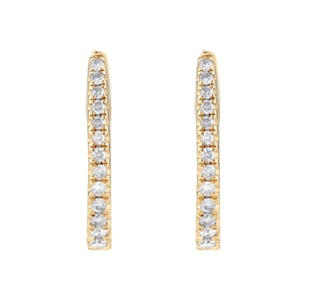 Annoushka Eclipse Fine Hoop Earrings In 18ct Yellow Gold With Diamonds
